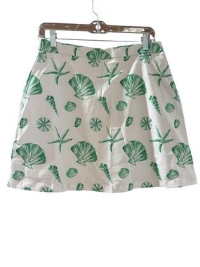 NWT Byrdie Golf Social Wear Women's White Skort w/ Shell Design Size Large